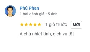Khách hàng Phan Phú review dịch vụ giặt áo dài của Elite Care Laundry trên Google Maps